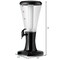 Black 3L Beverage Dispenser Set of 2 with Removable Ice Tube and LED Lights